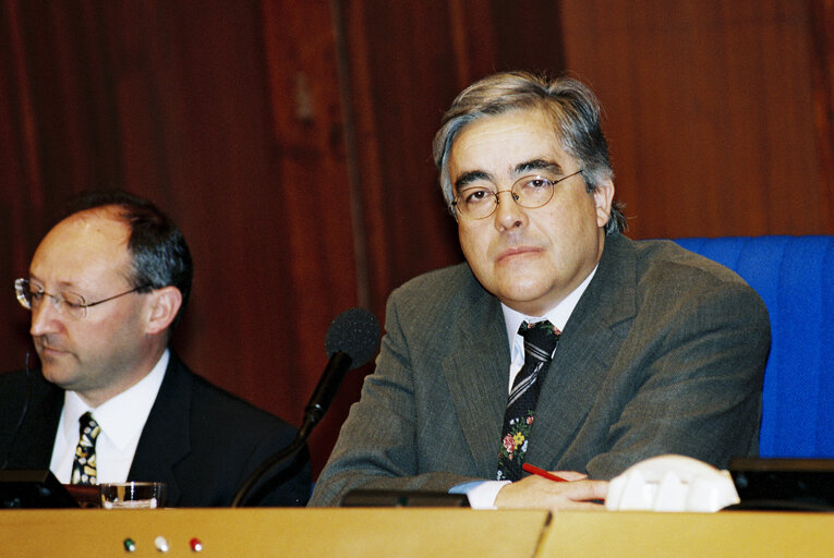 Luis MARINHO presiding over the plenary session of the EP in Strasbourg.