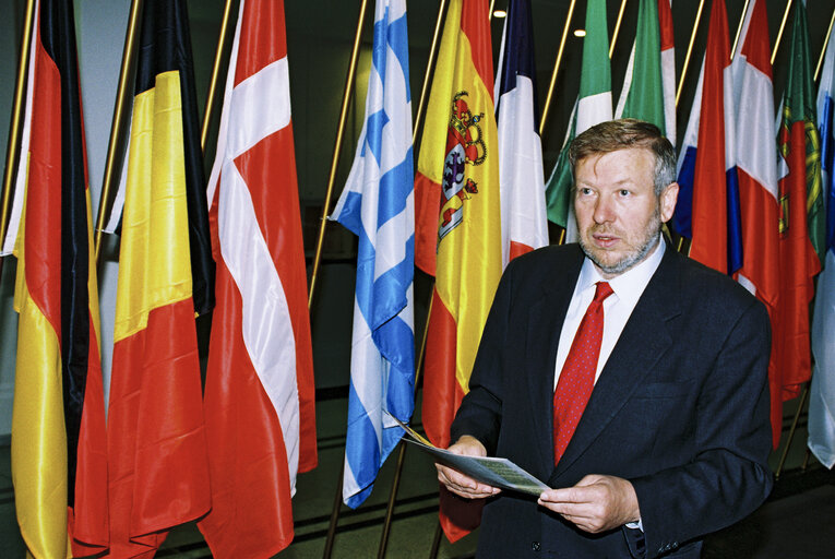 Portrait of MEP Luigi MORETTI in Brussels