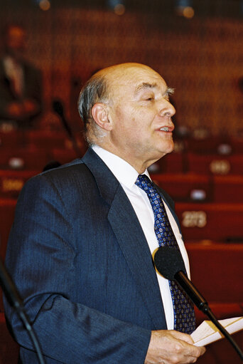 Foto 2: Fernand H.J. HERMAN in plenary session at the EP in Strasbourg.