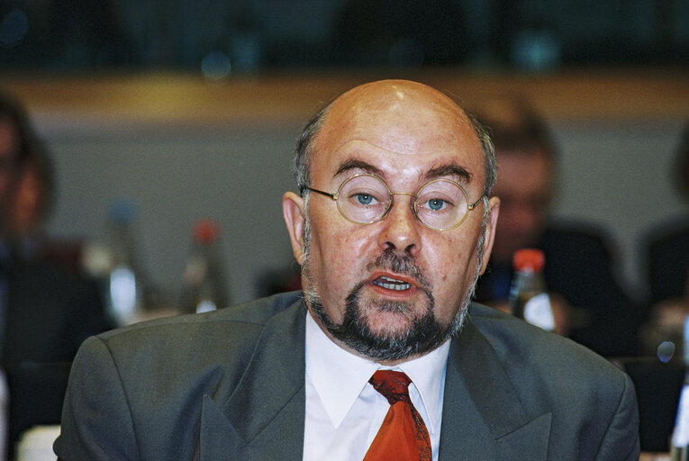 MEP Joyce G. QUIN attends a meeting in Brussels