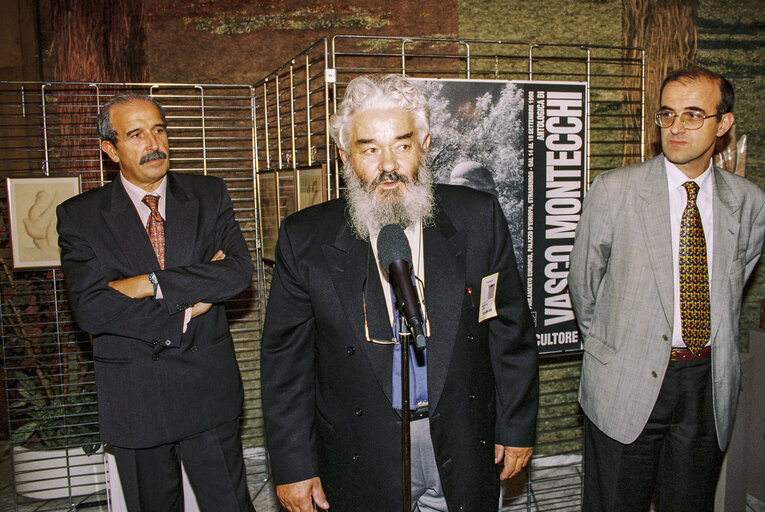 Launch of the exhibition of the artist Montecchi at the European Parliament in Strasbourg