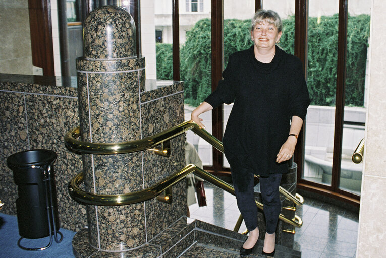 Photo 2 : The MEP MaLou LINDHOLM in Brussels in July 1996.