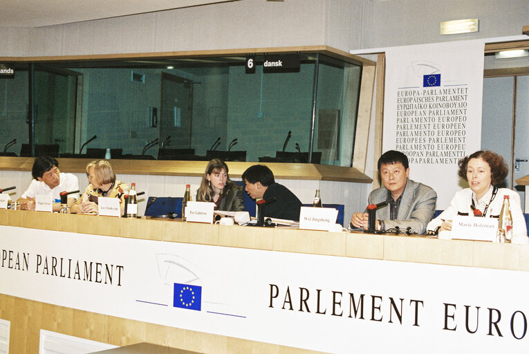 Fotografija 7: Press Conference of Sakharov Prize Winner 1996 at the European Parliament in Brussels