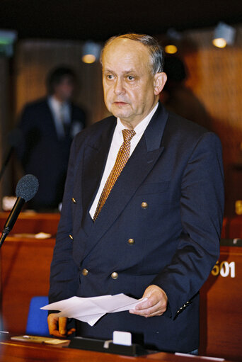 Photo 6: Portrait of Mep Konrad SCHWAIGER at the European Parliament in Strasbourg