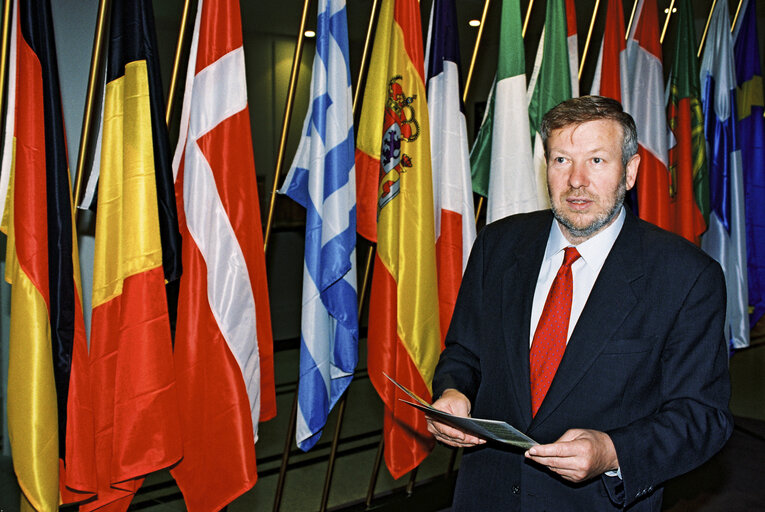 Portrait of MEP Luigi MORETTI in Brussels