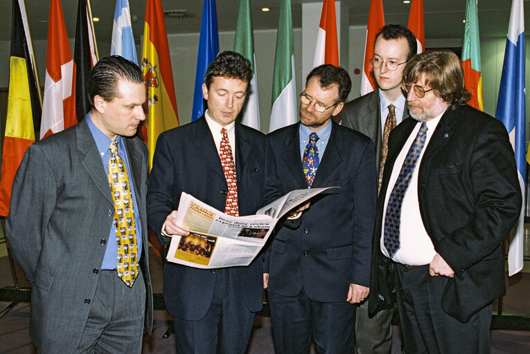 MEPs Simon Francis MURPHY and Tony A. CUNNINGHAM at the European Parliament in Brussels