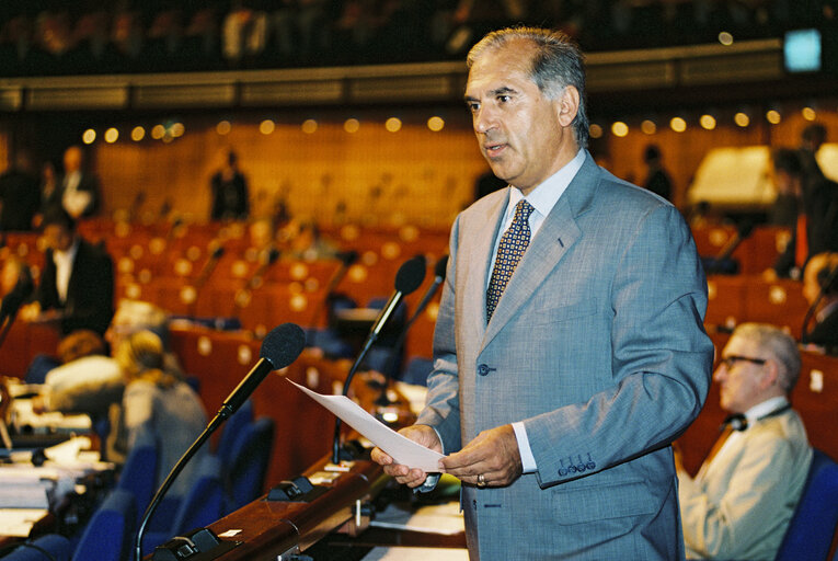 Suriet 9: Portrait of MEP Giacomo SANTINI in Strasbourg