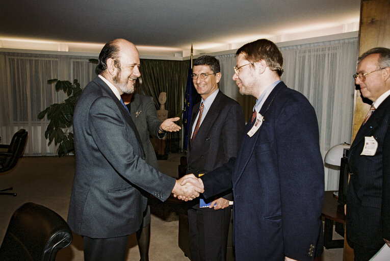 Meeting with Jose Maria GIL ROBLES GIL DELGADO EP President in his office at Strasbourg