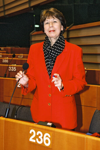 Fotagrafa 9: MEP Marialiese FLEMMING at the European Parliament in Brussels