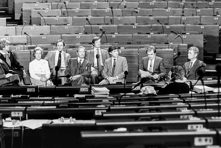 TV set  in the hemicycle