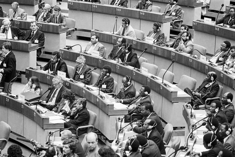 Suriet 6: EC-ACP Convention at the European Parliament in Luxembourg in October 1983