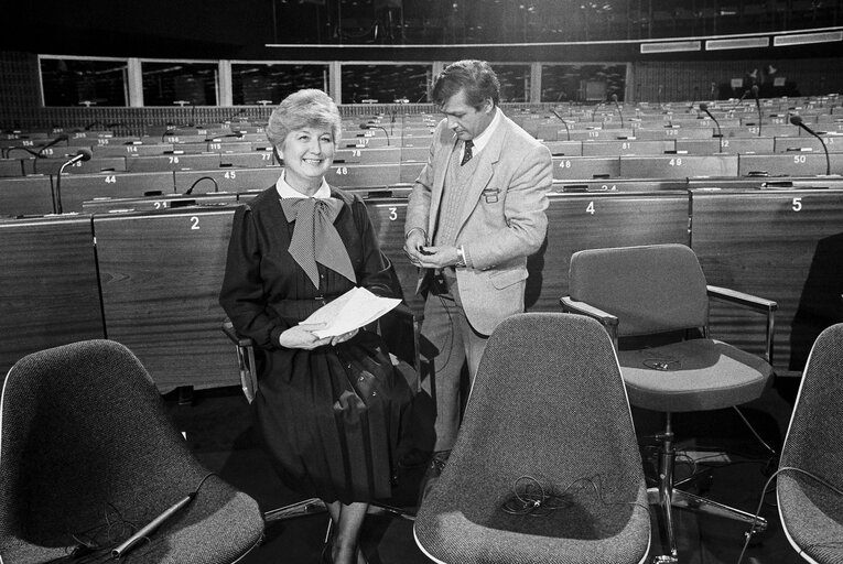 TV set  in the hemicycle