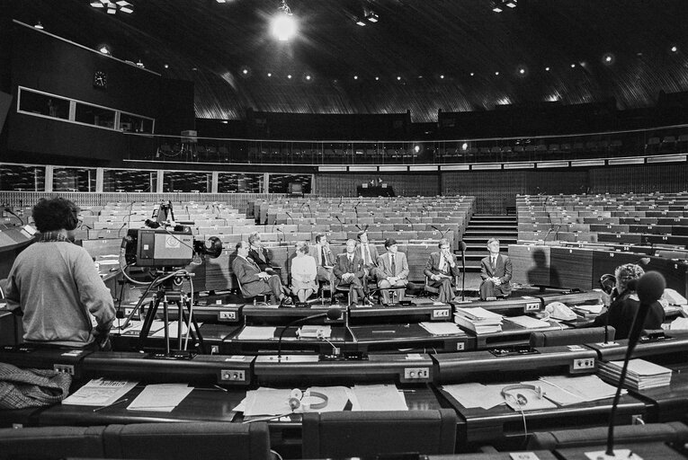 TV set  in the hemicycle