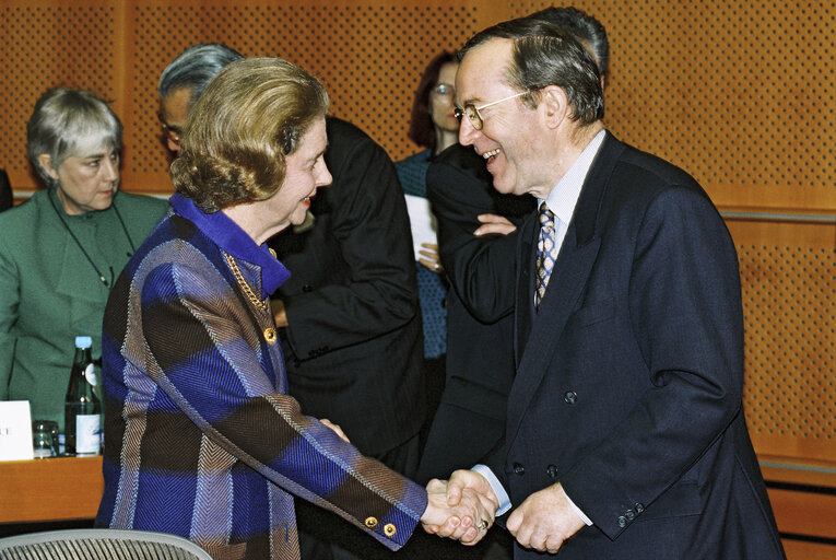 Foto 12: Visit of Queen Fabiola of Belgium at the European Parliament in Brussels