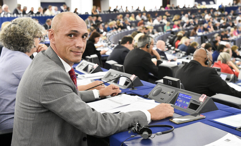 Снимка 1: Razvan POPA in the EP in Strasbourg