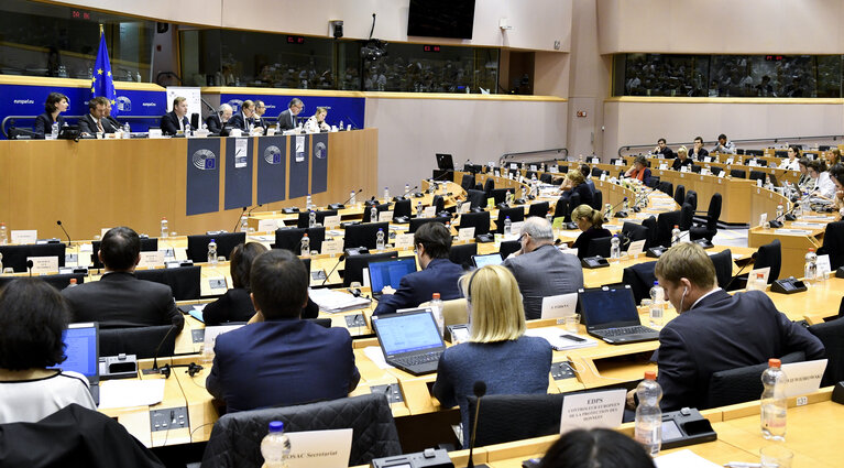 Foto 12: 3rd meeting of the Joint Parliamentary Scrutiny Group on Europol- Keynote speech by the Commissioner in charge of Security Union