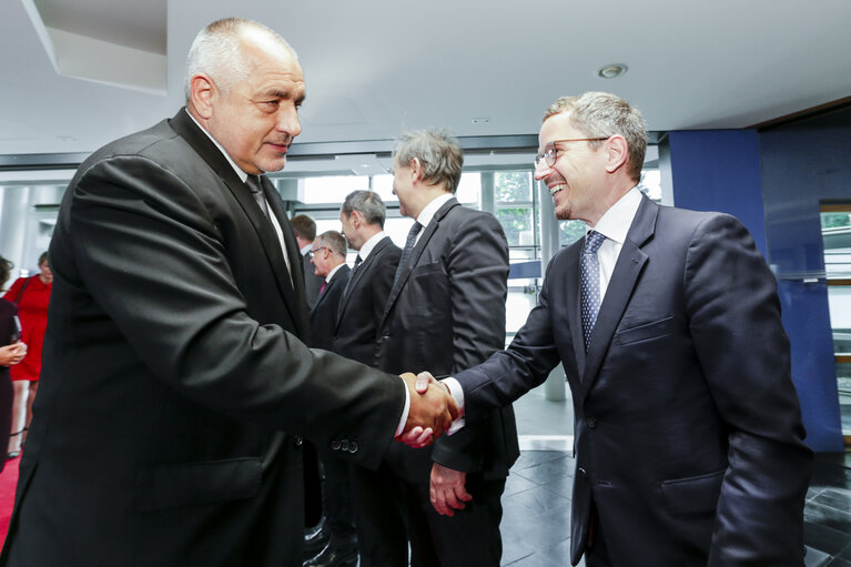 Fotografia 14: Antonio TAJANI - EP President meets with Boyko BORISSOV, Bulgarian Prime Minister- Welcoming