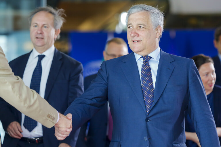 Fotografia 15: Antonio TAJANI - EP President meets with Boyko BORISSOV, Bulgarian Prime Minister- Welcoming