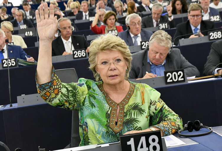 Viviane REDING in the EP in Strasbourg