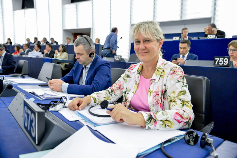 Nadine MORANO in the EP in Strasbourg