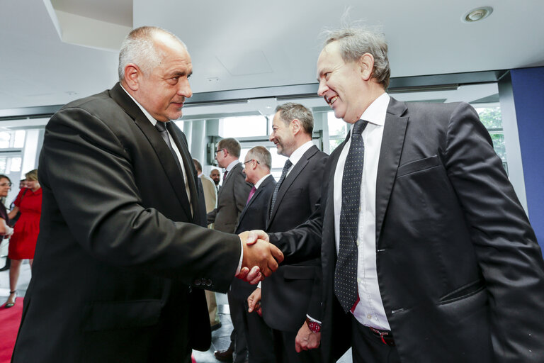 Fotografia 13: Antonio TAJANI - EP President meets with Boyko BORISSOV, Bulgarian Prime Minister- Welcoming