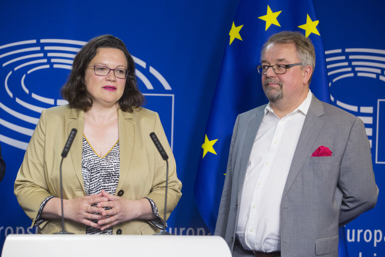 Fotografie 20: Press Point with German MEPs