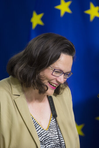 Fotografie 3: Press Point with German MEPs