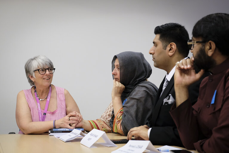 Photo 13: Wajid KHAN MEP meets with Mrs Shameem SHAWL, Chair Person of the Kashmir Women Forum and a representative of the International Muslim Women Union at UN Human Rights Council, on Human rights abuses in Jammu-Kashmir.