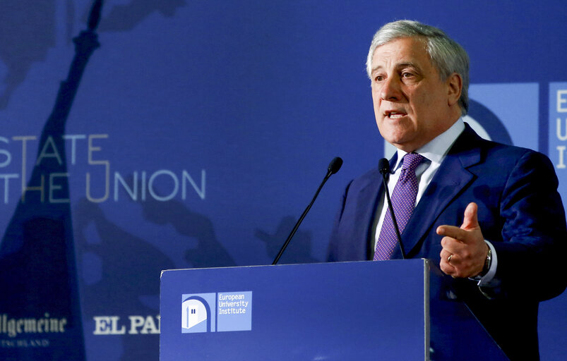 Fotografi 3: The State of the Union 2018 conference, Florence: Keynote Speech by Antonio TAJANI, President of the European Parliament