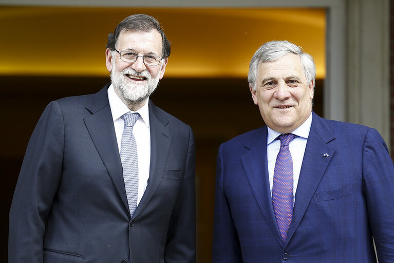 Foto 6: Visit of the President of the European Parliament in Madrid - Antonio TAJANI, EP President meets with Mariano RAJOY, Spanish Prime Minister