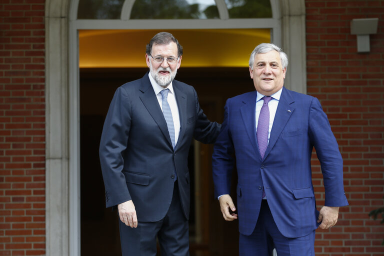 Fotogrāfija 6: Visit of the President of the European Parliament in Madrid- Bilateral meeting with the Prime Minister of Spain