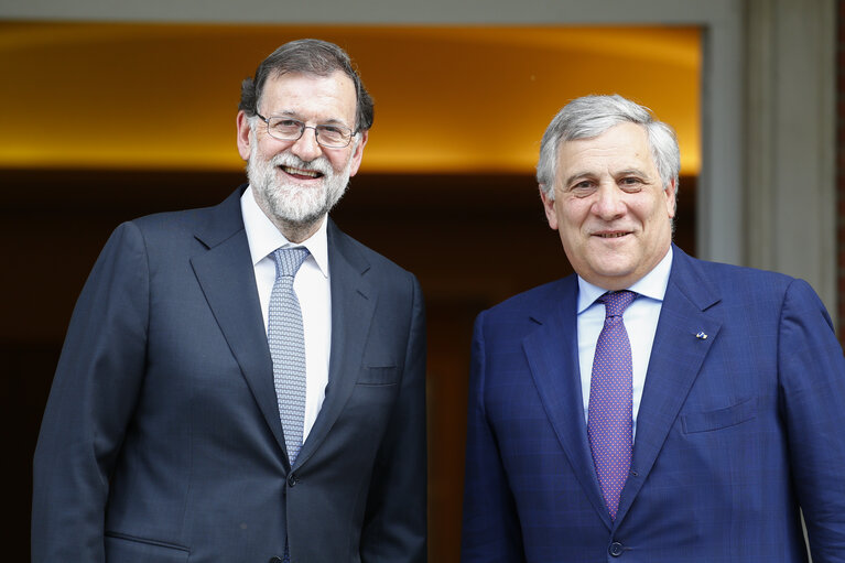 Fotogrāfija 7: Visit of the President of the European Parliament in Madrid- Bilateral meeting with the Prime Minister of Spain