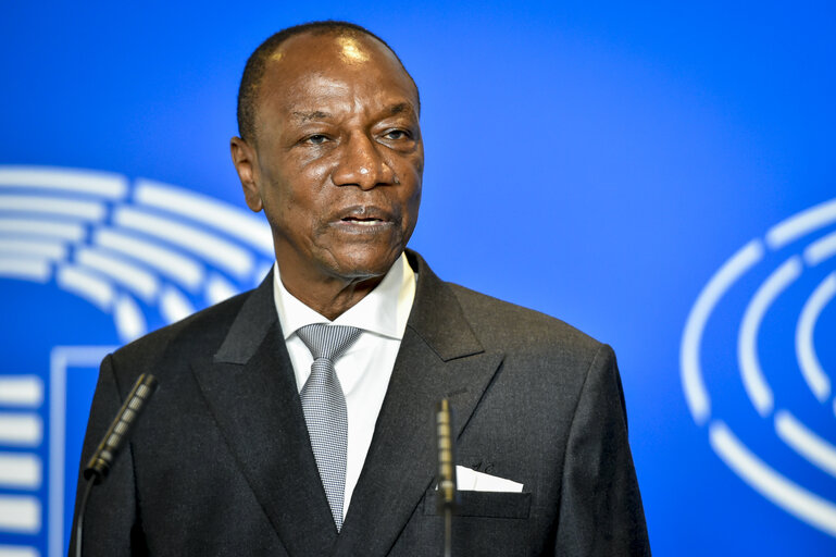 Zdjęcie 8: Official visit of the President of Guinea - Press point