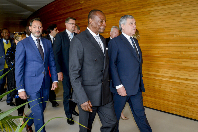 Zdjęcie 12: Official visit of the President of Guinea - Press point