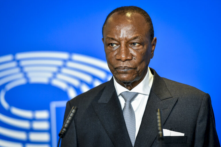 Zdjęcie 10: Official visit of the President of Guinea - Press point