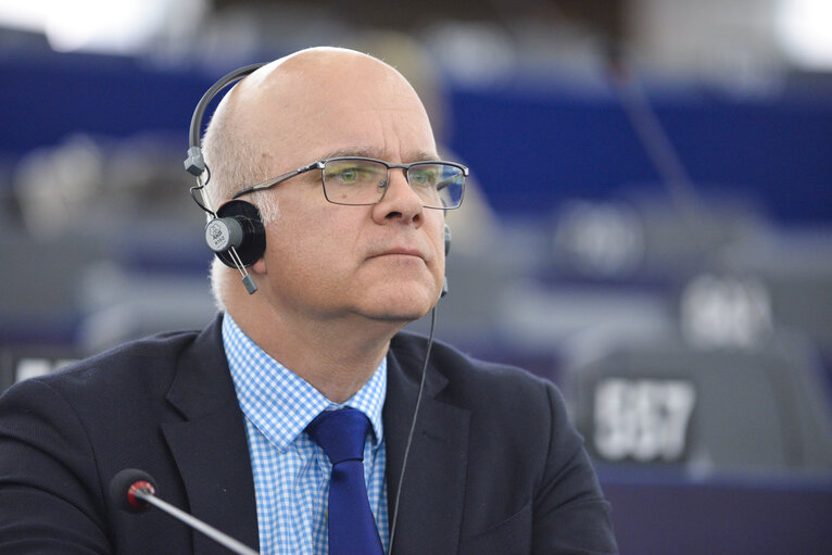 Fotografi 1: Aleksander GABELIC in the European Parliament in Strasbourg