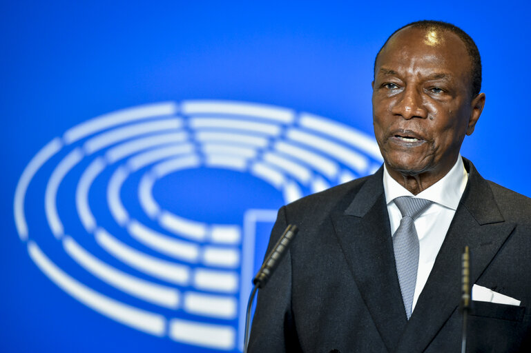 Zdjęcie 7: Official visit of the President of Guinea - Press point