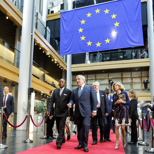 Fotografie 9: Official visit of the President of Guinea.Official welcome