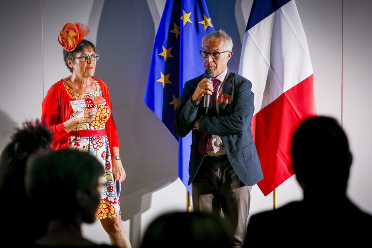 Photo 11: Fashion show at the EP in Strasbourg from different French schools: - Lycée Camille Claudel, Ecole Ambassadrice de Lyon- Lycée Claude Bernard de Villefranche- Lycée de la Coiffure de Lyon- Fondation la Mâche de Lyon- Lycée Paul Lapie de Lunéville- Lycée Sainte Marie de Saint-Etienne