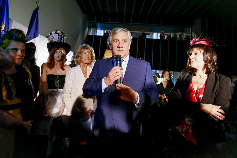 Photo 5: Fashion show at the EP in Strasbourg from different French schools: - Lycée Camille Claudel, Ecole Ambassadrice de Lyon- Lycée Claude Bernard de Villefranche- Lycée de la Coiffure de Lyon- Fondation la Mâche de Lyon- Lycée Paul Lapie de Lunéville- Lycée Sainte Marie de Saint-Etienne
