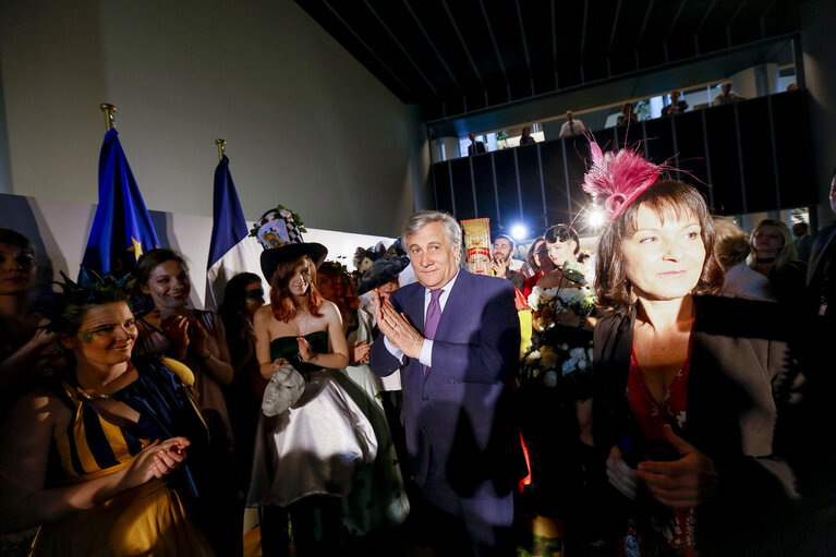 Photo 3: Fashion show at the EP in Strasbourg from different French schools: - Lycée Camille Claudel, Ecole Ambassadrice de Lyon- Lycée Claude Bernard de Villefranche- Lycée de la Coiffure de Lyon- Fondation la Mâche de Lyon- Lycée Paul Lapie de Lunéville- Lycée Sainte Marie de Saint-Etienne