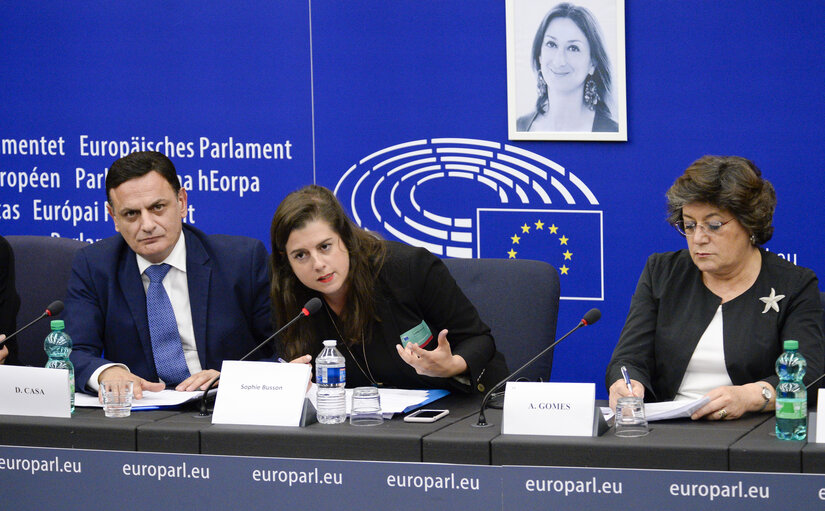 Zdjęcie 5: Press conference: Assassinated Maltese Journalist - Daphne Caruana Galizia - Protecting Journalists in the EU