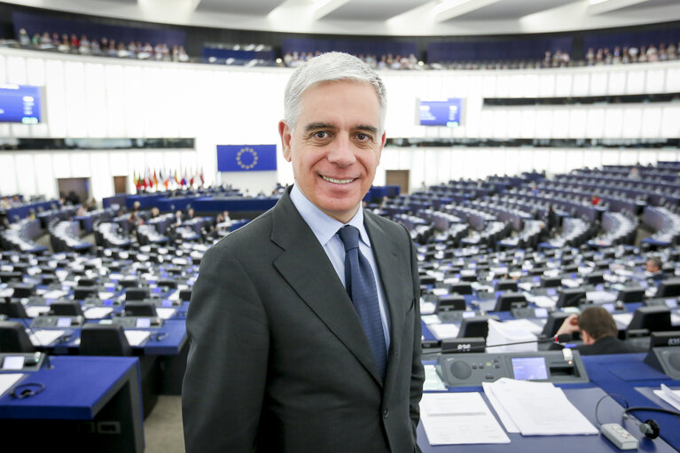 Photo 19: Stefano MAULLU in the European Parliament in Strasbourg