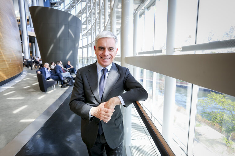 Photo 16: Stefano MAULLU in the European Parliament in Strasbourg