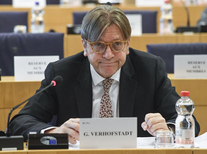 Photo 5: AFCO committee meeting. The withdrawal of the United Kingdom from the European Union (Article 50 TEU). Brexit: Exchange of views with the Parliament's coordinator for the negotiations on the UK withdrawal from the EU