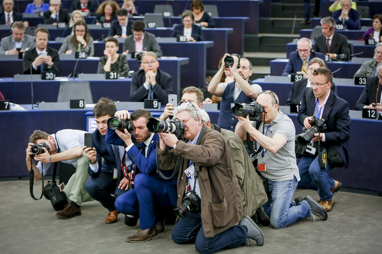 Photo 26: Debate with the President of the French Republic on the Future of Europe