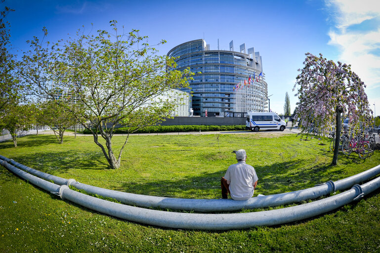 Foto 3: EP premises in Strasbourg at spring