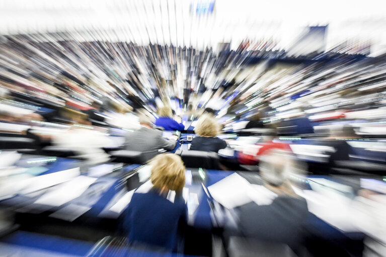 Photo 15: Plenary session - Votes followed by explanations of votes