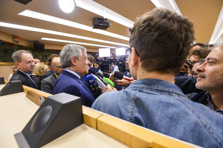 Fotografia 2: High Level Conference '  Shaping our digital future: the challenge of the digital revolution. '- Press conference