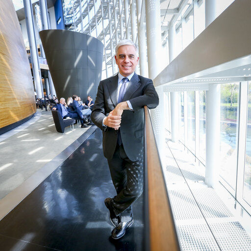 Photo 15: Stefano MAULLU in the European Parliament in Strasbourg